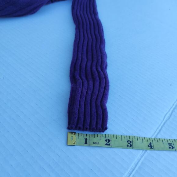 Designer Merino Wool Cashmere Sculpted Front-Drape Wrap Top - Picture 15 of 16